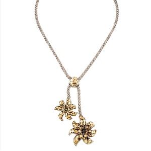 JOHN HARDY Ayu Flower Dot Lavaliere 18K gold and 925 Sterling Silver Necklace